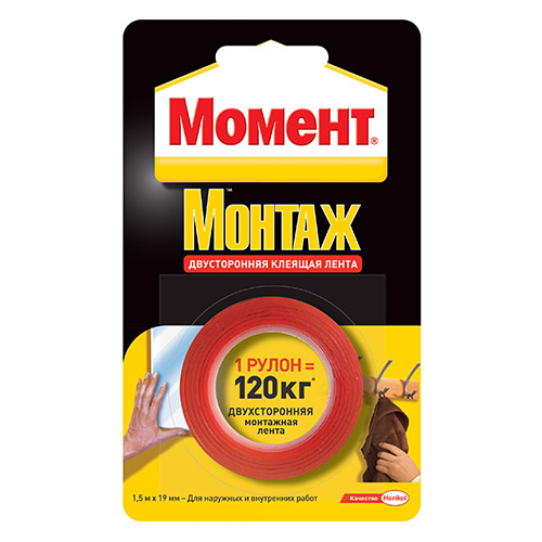 КЛ.МОНТАЖНАЯ ЛЕНТА МОМЕНТ 120 кг. / 1,5 м. "ХЕНКЕЛЬ" 1714773