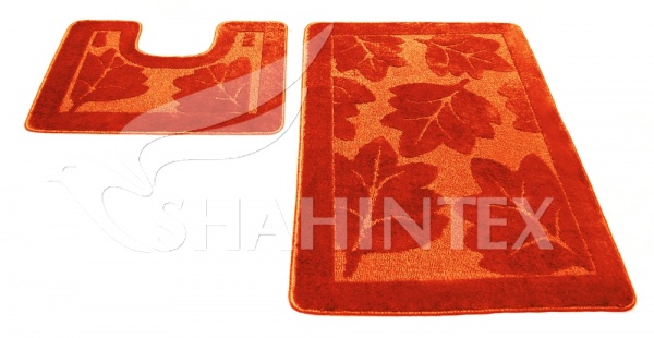 Набор ковриков д/в SHAHINTEX PP 50*80+50*50 оранжевый 63