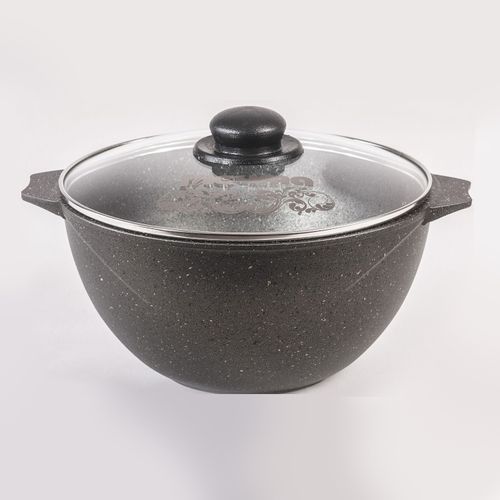 56802 Казан для плова 6л АП Гранит black 