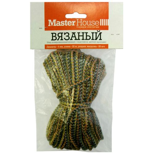 Шнур п/п с/с Вязаный (Цв.) 4 мм 20 м (60332) "Мастер Хаус" 