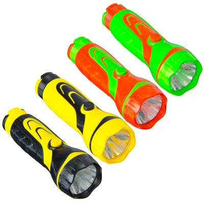 198-086 Фонарик мини пластик, 1LED, d3,7см x 11см, пит.1xАА