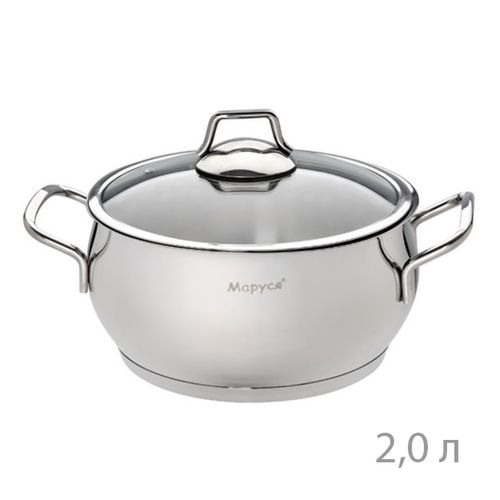 Кастрюля 2 л, 16х10 см, стекл. кр. (20с) "МАРУСЯ" 