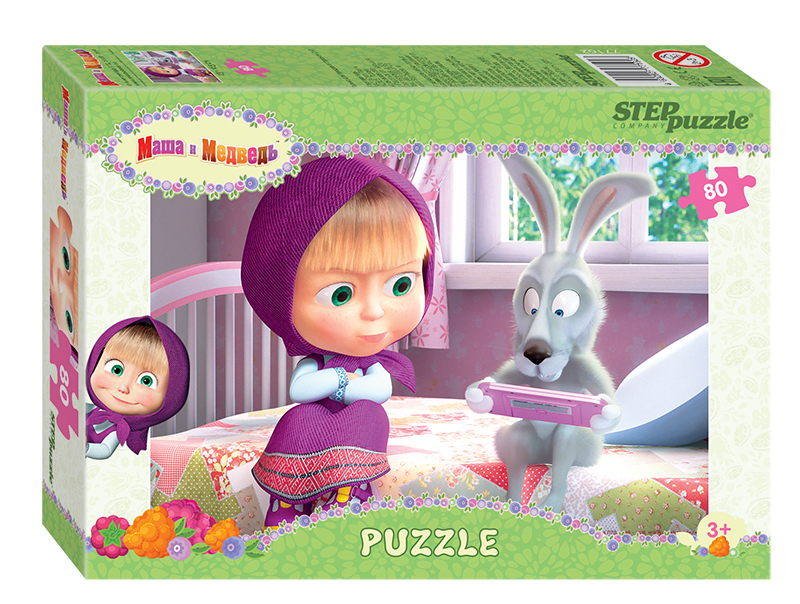 77162 Мозаика "puzzle" 80 "Маша и Медведь - 2" (Анимаккорд)
