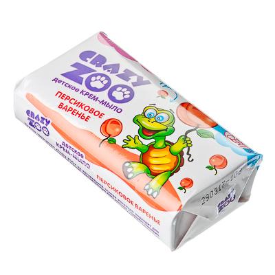 927-035 МЫЛО ТВЕРДОЕ КРЕМ "CRAZY ZOO" ПЕРСИКОВОЕ ВАРЕНЬЕ, 90Г, 6132