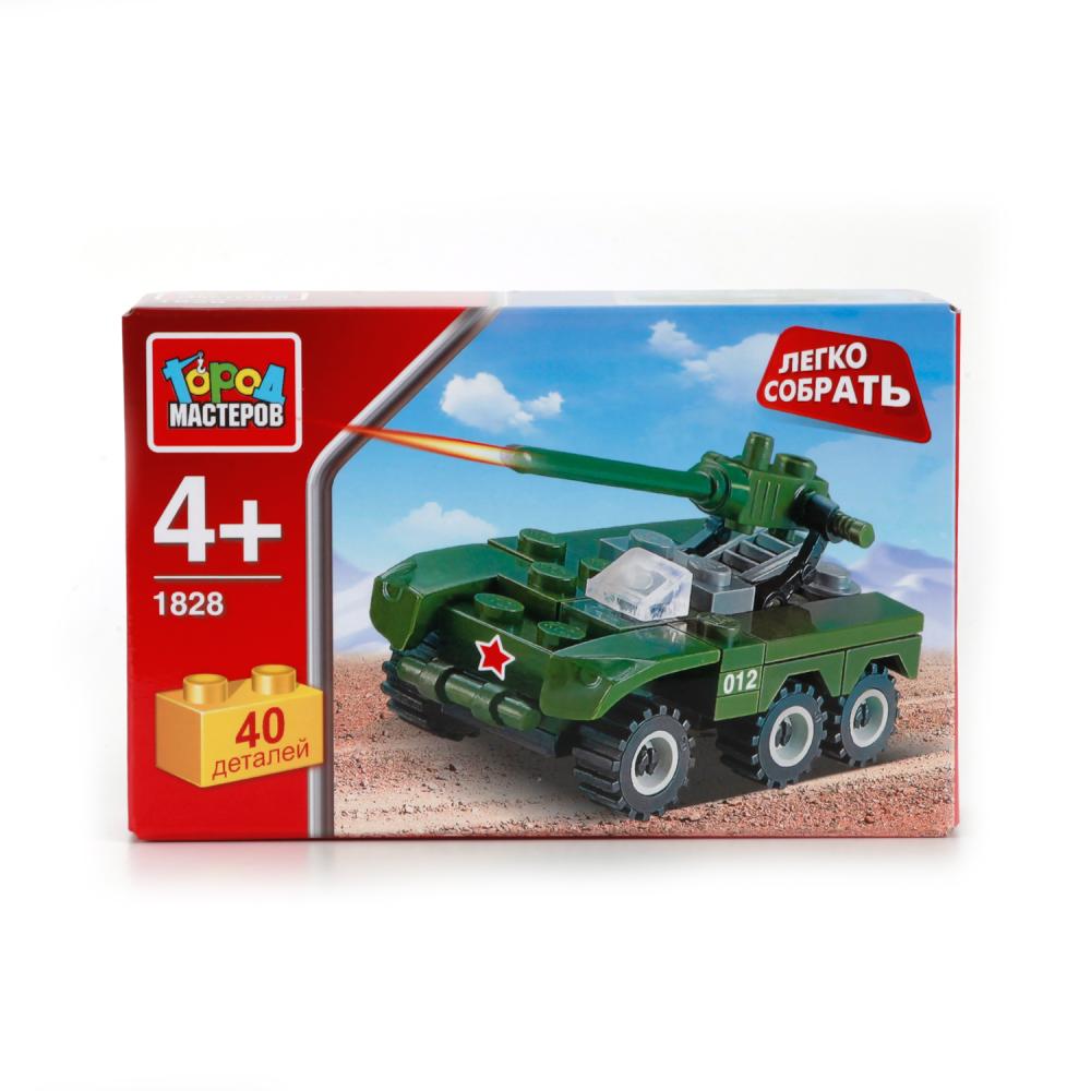 КОНСТРУКТОР "ГОРОД МАСТЕРОВ" БТР "ЛЕГКО СОБРАТЬ" 40ДЕТ. В РУСС. КОР. KK-1828-R