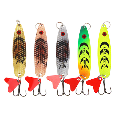 145-111 БЛЕСНА КОЛЕБЛЮЩАЯСЯ AZOR FISHING ТИП ЦИКЛОП, 2 ЦВЕТА (КИСЛОТНЫЙ, ЗОЛОТО), 18 ГР. 