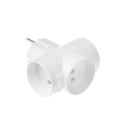 907-120 РАЗВЕТВИТЕЛЬ 3 ГНЕЗДА, БЕЛЫЙ, ЧЕРНЫЙ