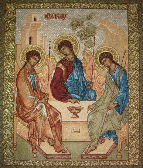 Икона Пресвятая Троица 29*24