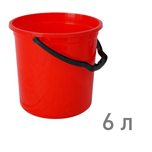 Ведро "ТЮЛЬПАН" 6 л КРАСНЫЙ