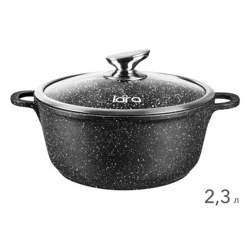 LR02-202 Кастрюля LARA серия RIO 20см, 2.3л, мрамор, капс. индукц. дно, крышка