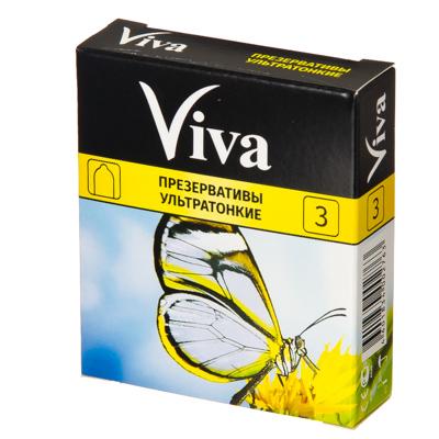 360-073 ПРЕЗЕРВАТИВЫ VIVA, УЛЬТРАТОНКИЕ, 3ШТ, АРТ.2763