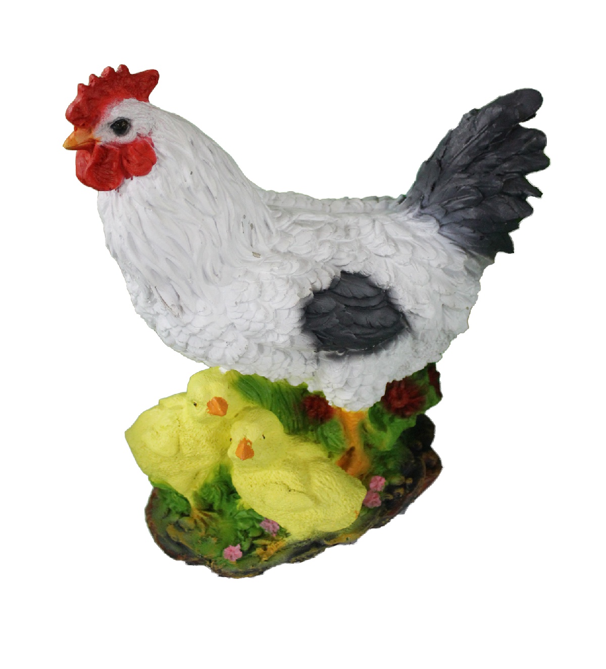Фигурка птицы Курица с цыплятами H-30см ФП022